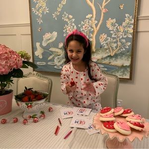 NWOT Valentine’s pajamas. Size 4-5 and Size 5-6